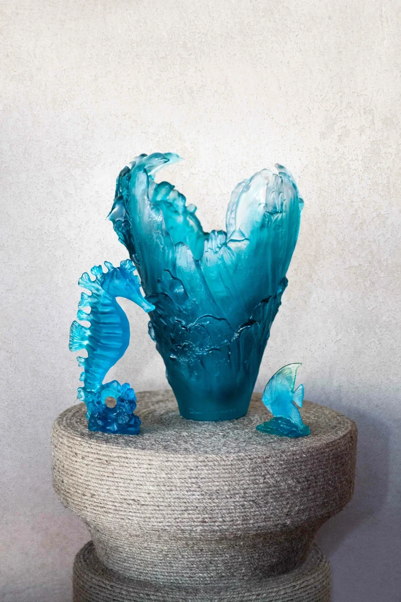 Daum Maya Delfini Vaso Grande Limited Edition 175 pezzi