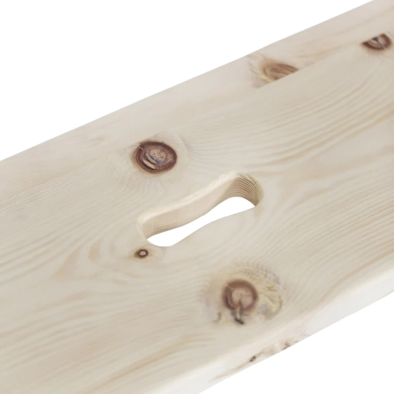 Sitzbank 'Urbank' | Griffloch | massive Zirbe | B 90/100/120 x T 30 x H 46 cm | mit Stuhlbeinen | Made in Austria