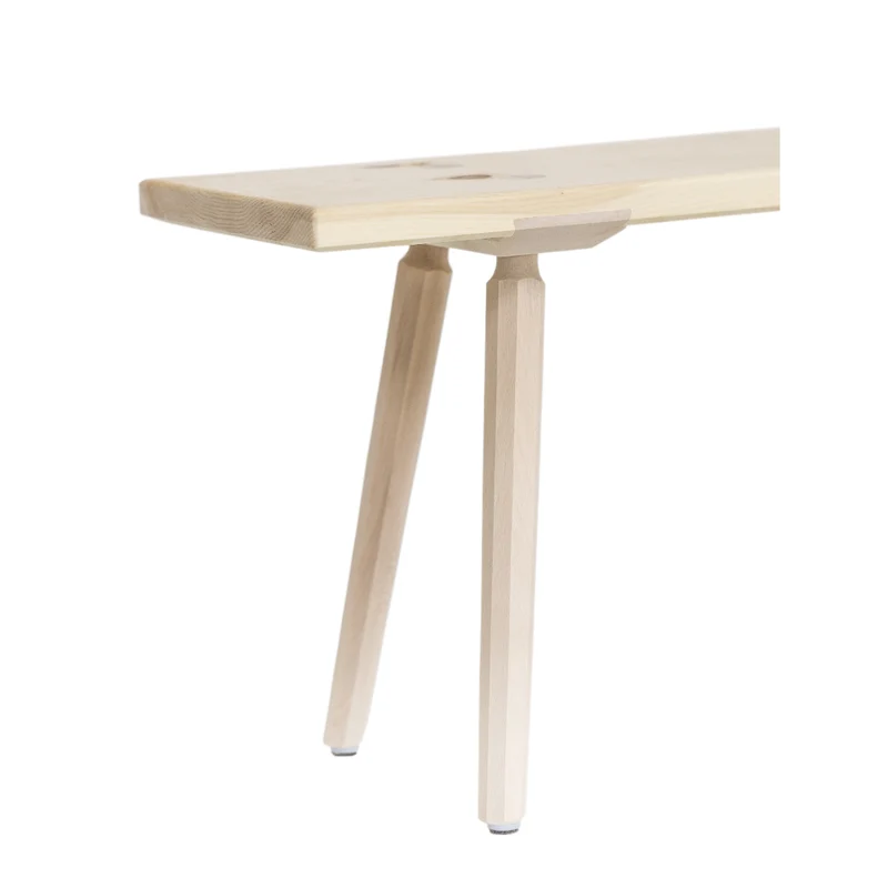 Sitzbank 'Urbank' | Griffloch | massive Zirbe | B 90/100/120 x T 30 x H 46 cm | mit Stuhlbeinen | Made in Austria