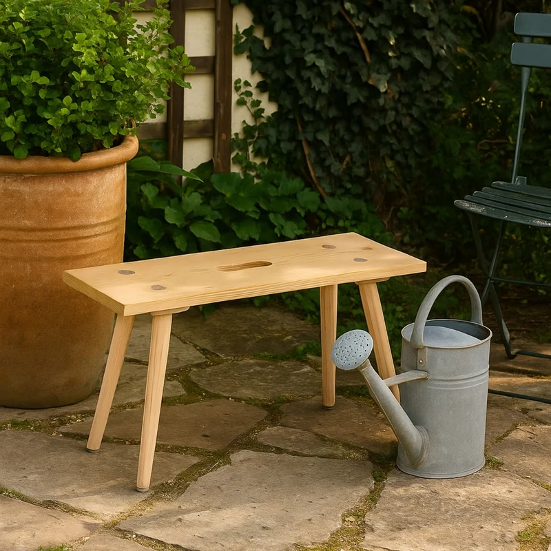 Sitzbank 'Urbank' | Griffloch | massive Zirbe | B 90/100/120 x T 30 x H 46 cm | mit Stuhlbeinen | Made in Austria