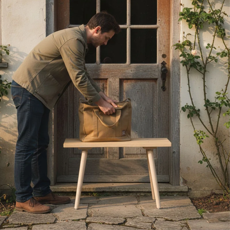 Sitzbank 'Urbank' | Griffloch | massive Zirbe | B 90/100/120 x T 30 x H 46 cm | mit Stuhlbeinen | Made in Austria