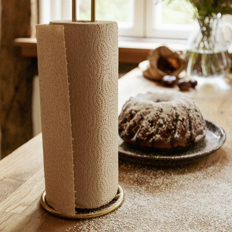 Goldener Küchenrollenhalter Wenko