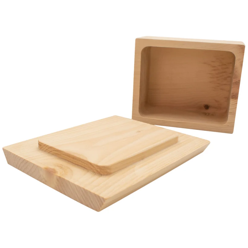 Butterdose ‘Klein-und-Fein’ aus 100% unbehandeltem Zirbenholz | für 125 g Butterwürfel | 2-teilig | umweltfreundlich und robust | Made in Europe