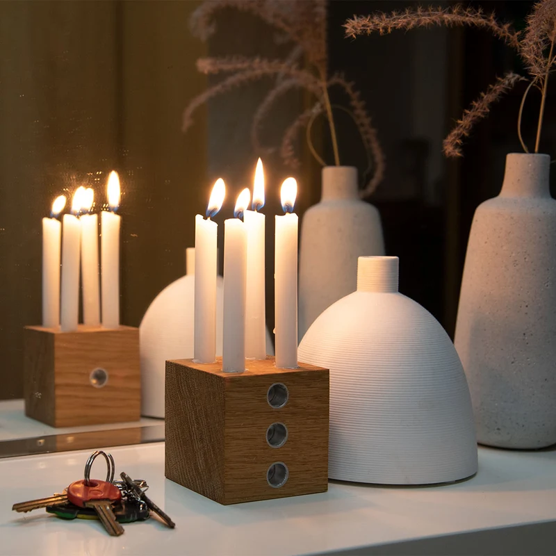 Kerzenwürfel ‘Advent und mehr’ | verschiedenen Größen und Ausführungen | inkl. Kerzen | Made in Germany