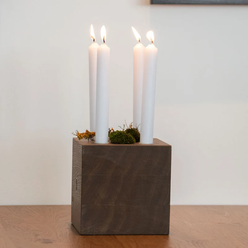 Kerzenwürfel ‘Advent und mehr’ | verschiedenen Größen und Ausführungen | inkl. Kerzen | Made in Germany