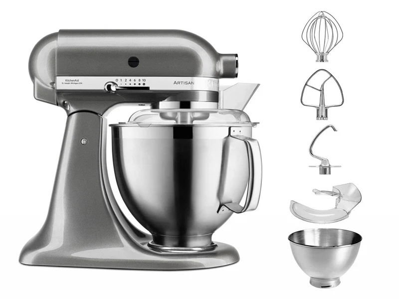 KitchenAid 4,8 L 5KSM185 Artisan Küchenmaschine Cookielover Artisan Fleischwolf+Spritzgebäck+Flexirührer