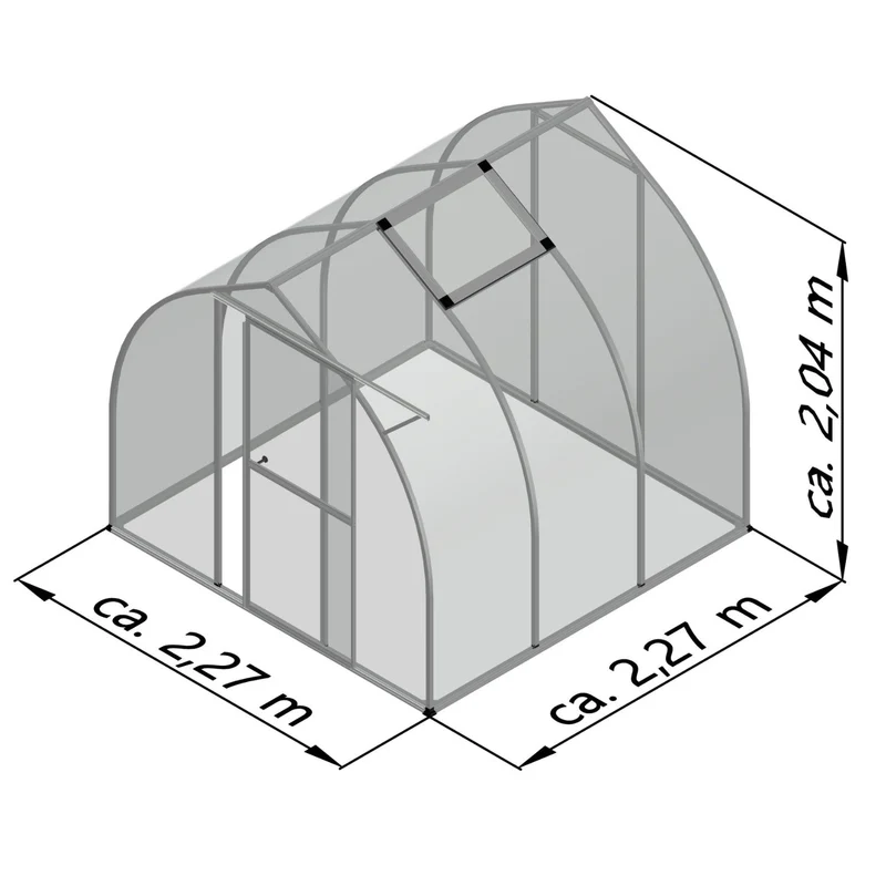 Hochstabiles Aluminium Gewächshaus 'Rom' | in verschiedenen Ausführungen | ISO-Hohlkammerplatten Polycarbonat | Made in Germany