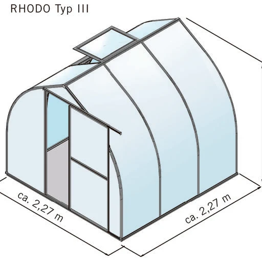 Hochstabiles Aluminium Gewächshaus 'Rom' | in verschiedenen Ausführungen | ISO-Hohlkammerplatten Polycarbonat | Made in Germany