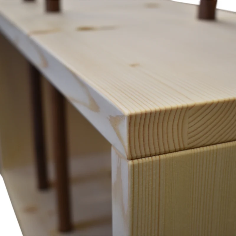 Massivholz Garderobe/Sitzbank 'MyStyle - Large' | L 150 x T 50 x H 45 cm | in verschiedenen Holzarten und Stärken | mit verschiedenen Kleiderstangen aus Nussholz | Made in Austria