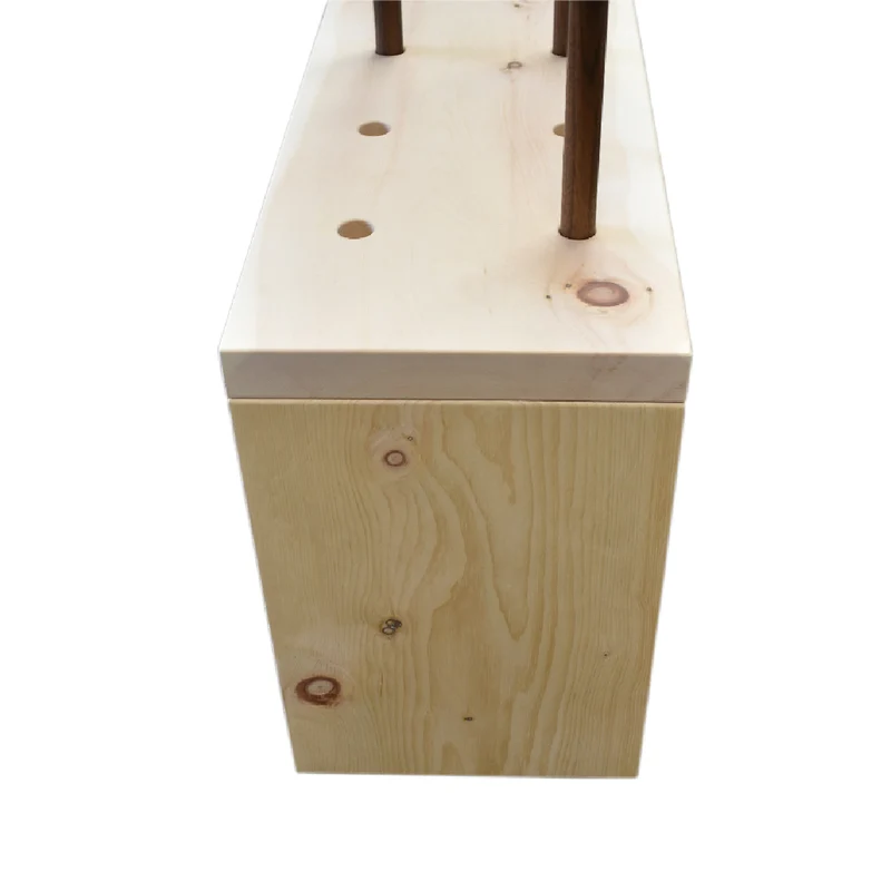 Massivholz Garderobe/Sitzbank 'MyStyle - Large' | L 150 x T 50 x H 45 cm | in verschiedenen Holzarten und Stärken | mit verschiedenen Kleiderstangen aus Nussholz | Made in Austria