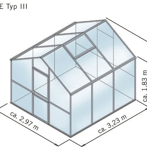 Hochstabiles Aluminium Gewächshaus 'Wien' | in verschiedenen Ausführungen | ISO-Hohlkammerplatten Polycarbonat | Made in Germany