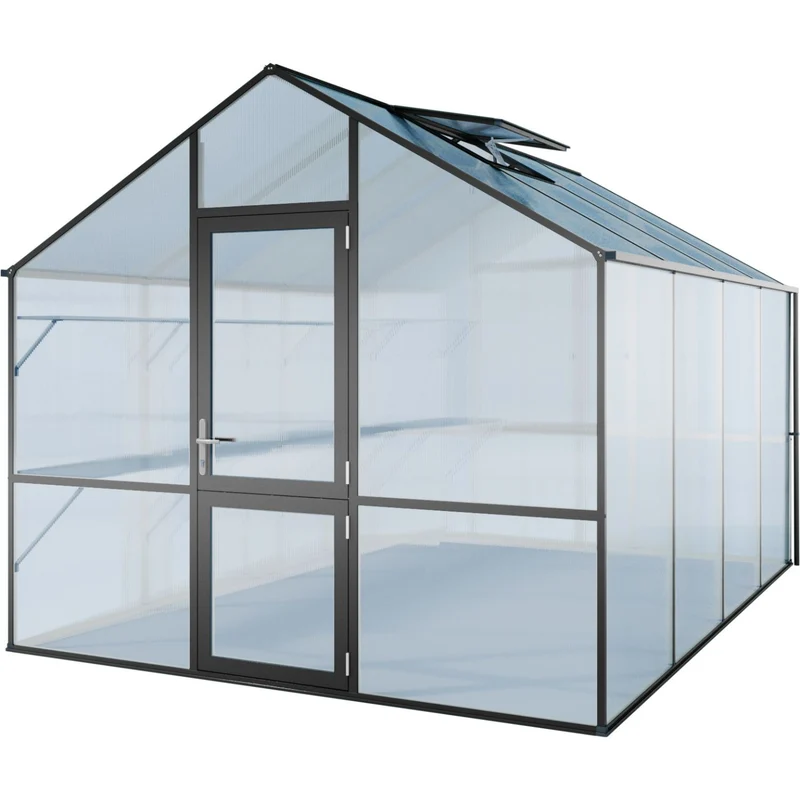 Hochstabiles Aluminium Gewächshaus 'Wien' | in verschiedenen Ausführungen | ISO-Hohlkammerplatten Polycarbonat | Made in Germany