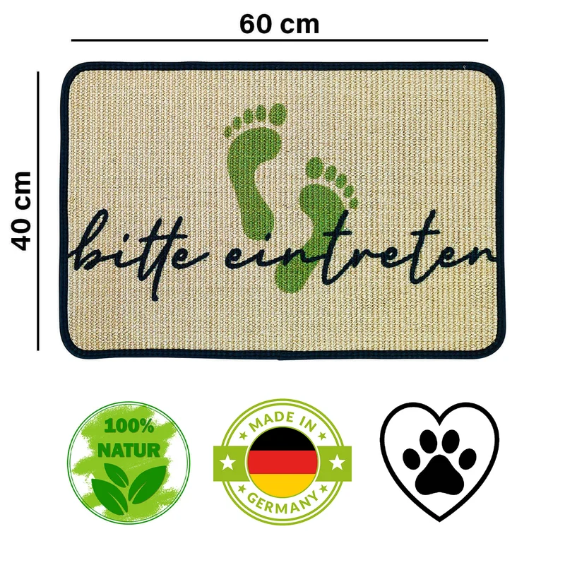 Fußmatte aus Naturmaterial | Sisal | Naturlatex | verschiedene Ausführungen | 100% natürliche Materialien | Made in Germany