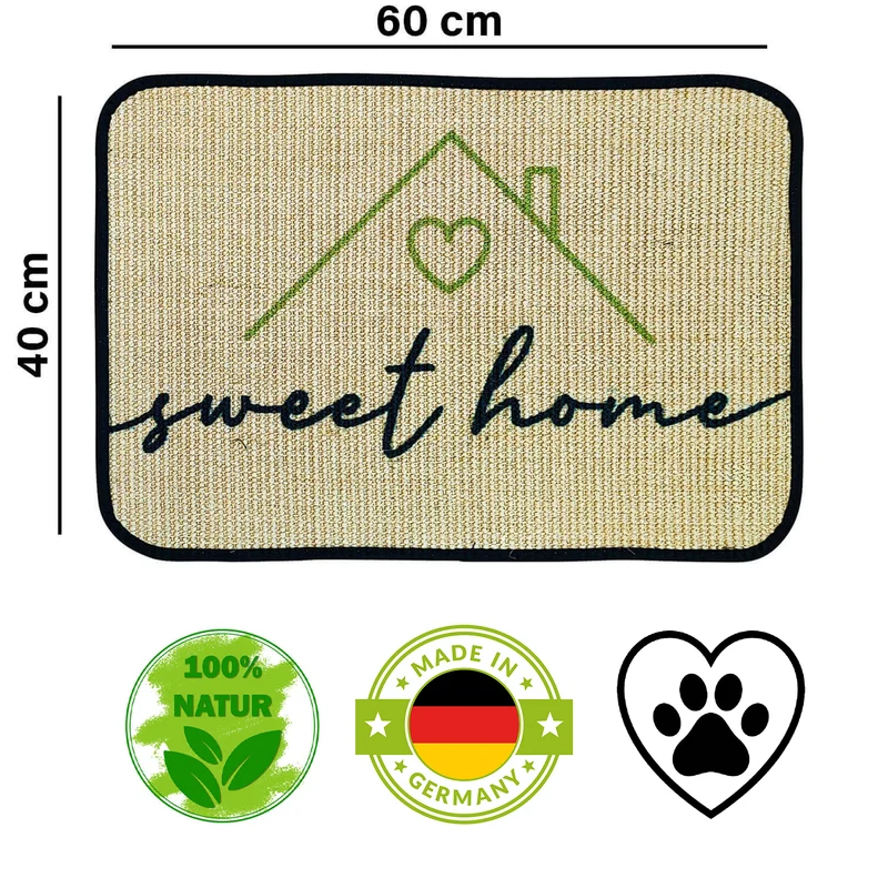 Fußmatte aus Naturmaterial | Sisal | Naturlatex | verschiedene Ausführungen | 100% natürliche Materialien | Made in Germany