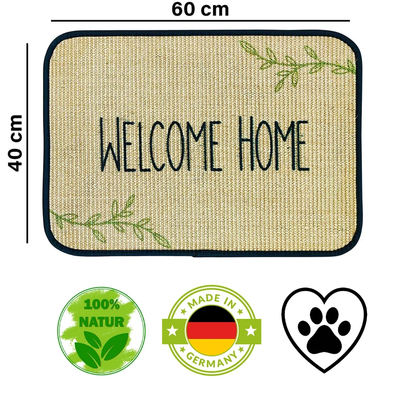 Fußmatte aus Naturmaterial | Sisal | Naturlatex | verschiedene Ausführungen | 100% natürliche Materialien | Made in Germany