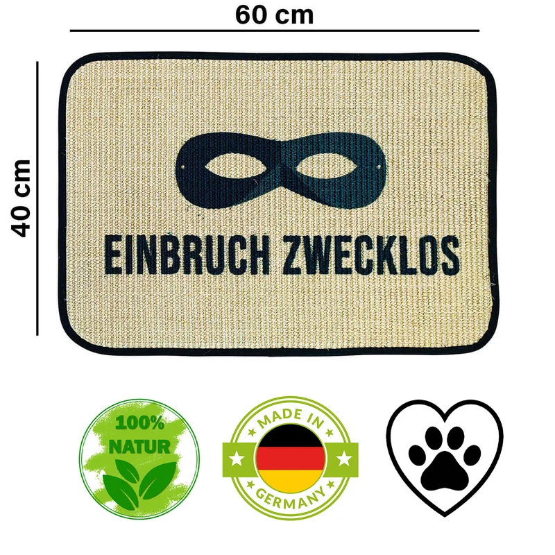 Fußmatte aus Naturmaterial | Sisal | Naturlatex | verschiedene Ausführungen | 100% natürliche Materialien | Made in Germany