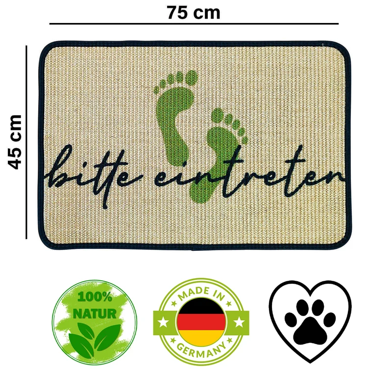 Fußmatte aus Naturmaterial | Sisal | Naturlatex | verschiedene Ausführungen | 100% natürliche Materialien | Made in Germany