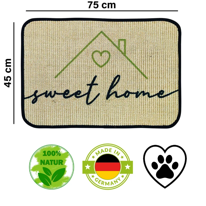 Fußmatte aus Naturmaterial | Sisal | Naturlatex | verschiedene Ausführungen | 100% natürliche Materialien | Made in Germany