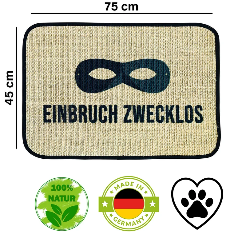 Fußmatte aus Naturmaterial | Sisal | Naturlatex | verschiedene Ausführungen | 100% natürliche Materialien | Made in Germany