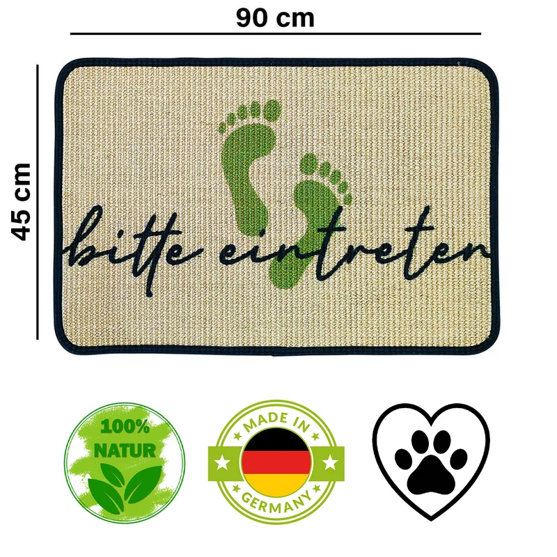 Fußmatte aus Naturmaterial | Sisal | Naturlatex | verschiedene Ausführungen | 100% natürliche Materialien | Made in Germany