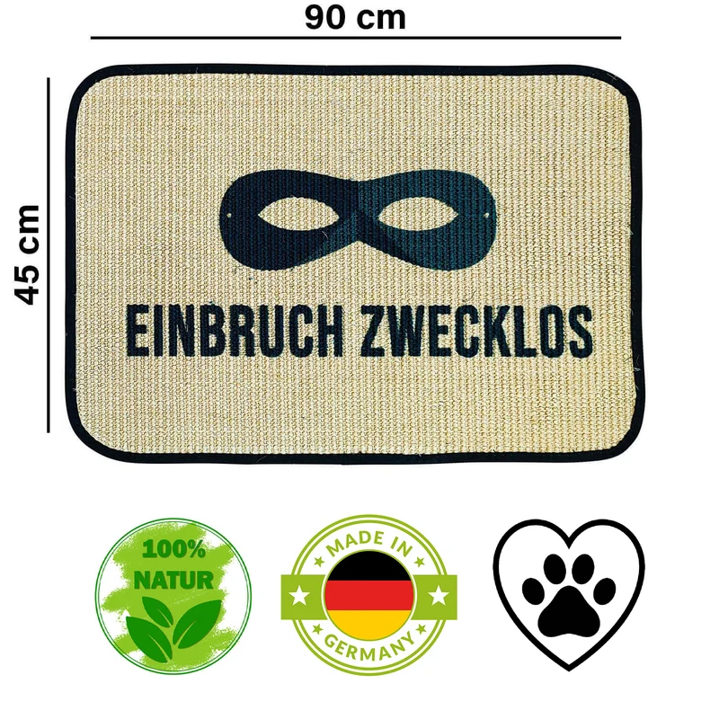 Fußmatte aus Naturmaterial | Sisal | Naturlatex | verschiedene Ausführungen | 100% natürliche Materialien | Made in Germany