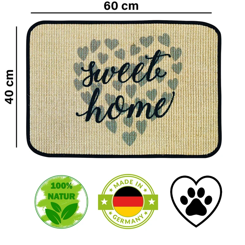 Fußmatte aus Naturmaterial | Sisal | Naturlatex | verschiedene Ausführungen | 100% natürliche Materialien | Made in Germany