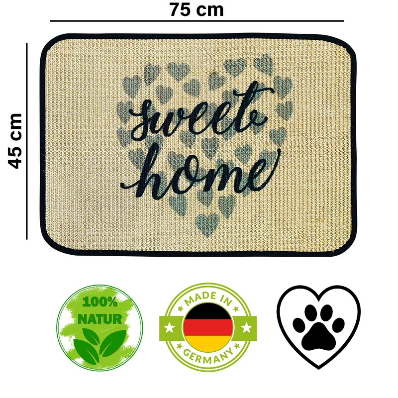 Fußmatte aus Naturmaterial | Sisal | Naturlatex | verschiedene Ausführungen | 100% natürliche Materialien | Made in Germany