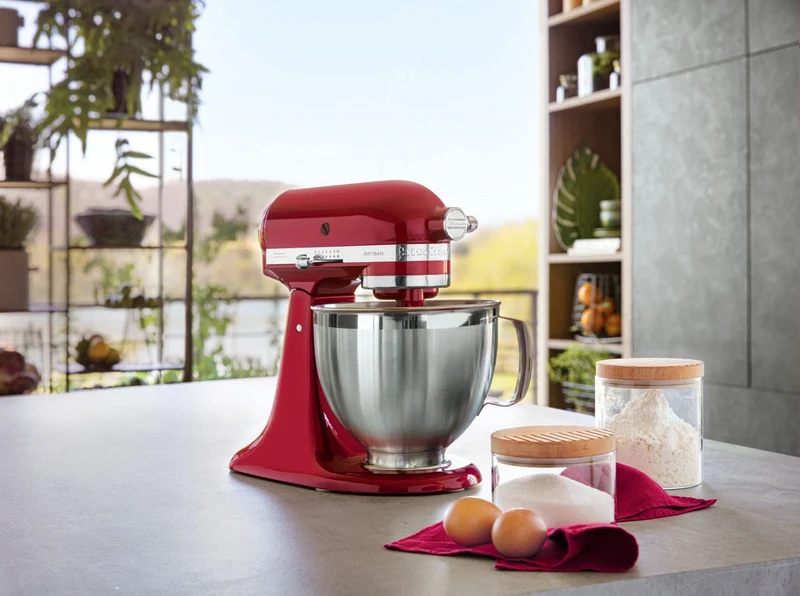 KitchenAid 4,8 L 5KSM185 Artisan Küchenmaschine Flexiset Artisan + Flexirührer