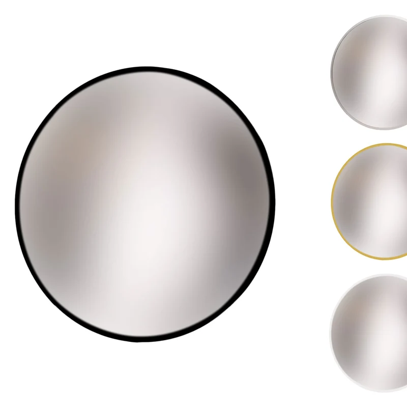 Spiegel rund 'Matteo' | Durchmesser 50, 60, 70 oder 80 cm | in Gold, Silber, Schwarz oder Weiß | Manufactured in Europe