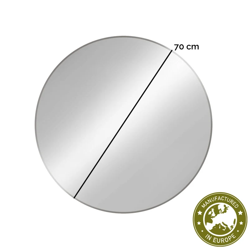 Spiegel rund 'Matteo' | Durchmesser 50, 60, 70 oder 80 cm | in Gold, Silber, Schwarz oder Weiß | Manufactured in Europe