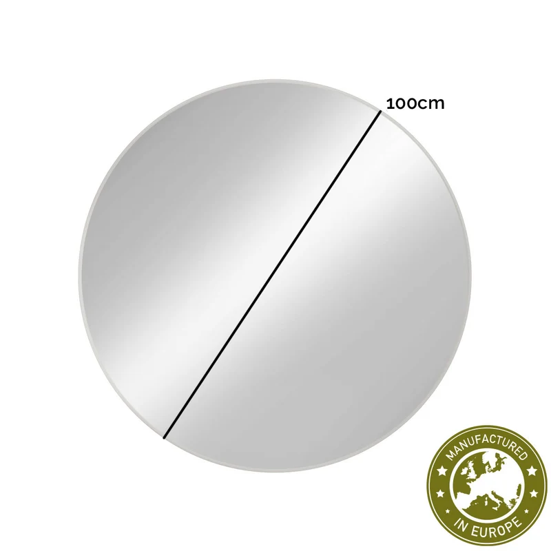 Spiegel rund 'Matteo' | Durchmesser 50, 60, 70 oder 80 cm | in Gold, Silber, Schwarz oder Weiß | Manufactured in Europe