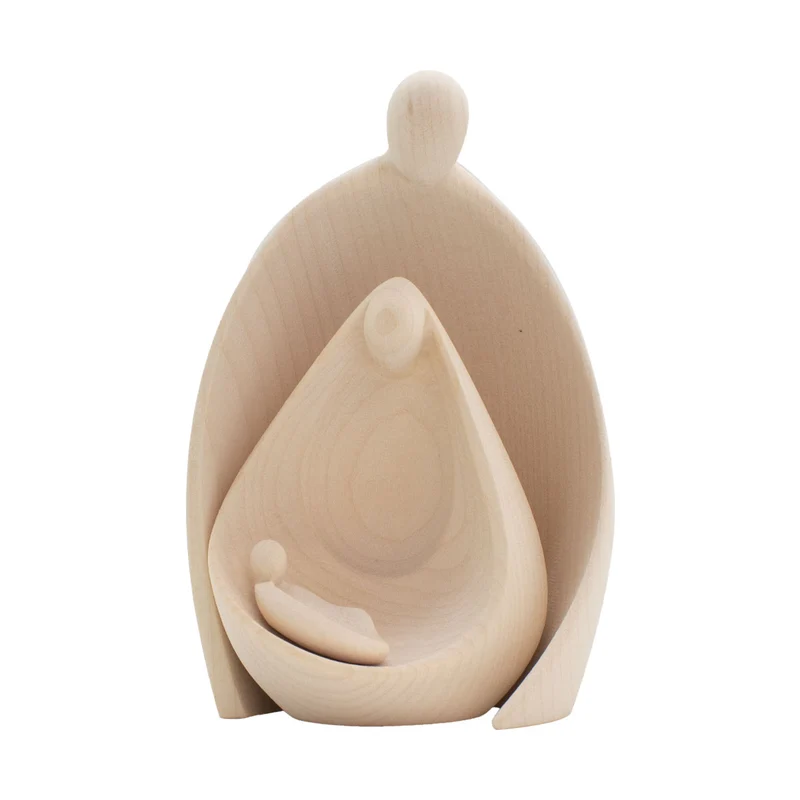 Figurenset oder Krippenfiguren-Set ‘Familie’ | 2-teilig | in verschiedenen Holzarten und Größen | Made in Südtirol