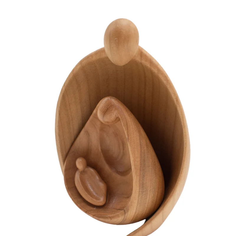 Figurenset oder Krippenfiguren-Set ‘Familie’ | 2-teilig | in verschiedenen Holzarten und Größen | Made in Südtirol
