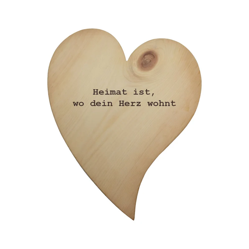 Massivholz Herzen in verschiedenen Größen - Schönes Geschenk für Anlässe und liebe Menschen