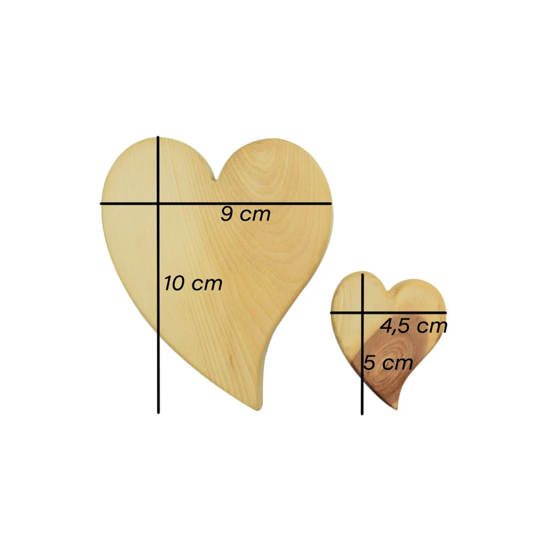 Massivholz Herzen aus 100 % Zirbenholz | verschiedenen Größen | Schönes Geschenk für Anlässe und liebe Menschen