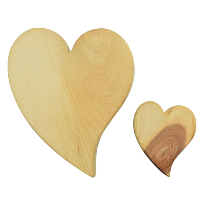 Massivholz Herzen aus 100 % Zirbenholz | verschiedenen Größen | Schönes Geschenk für Anlässe und liebe Menschen