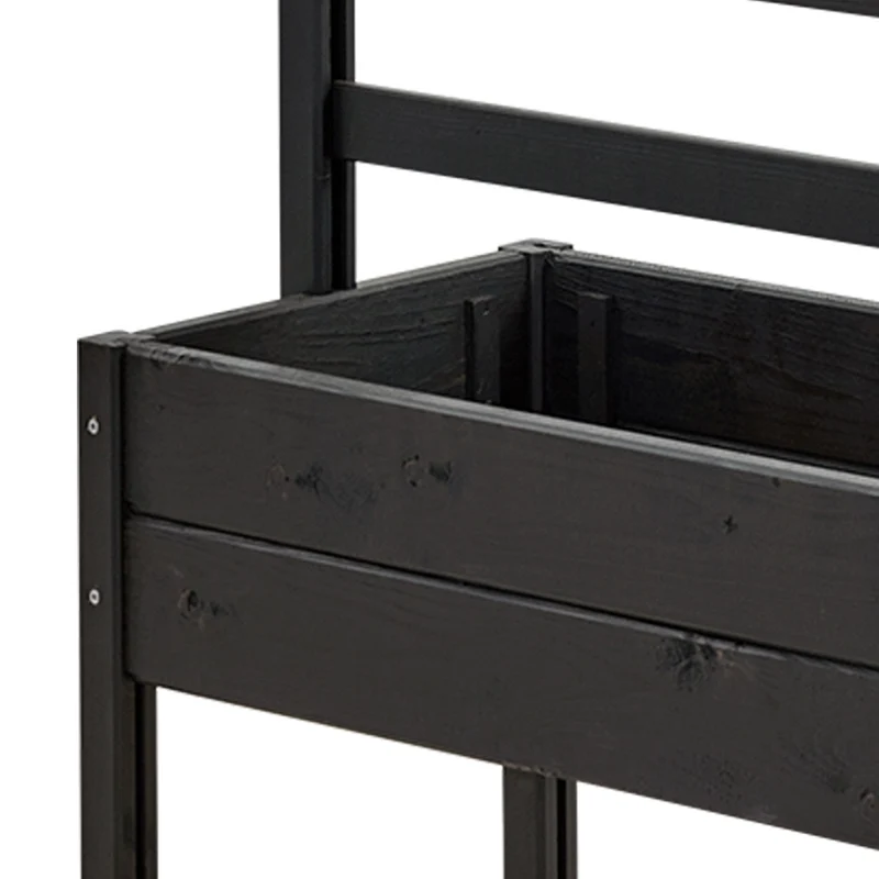 Minihochbeet | Massive Kiefer & Fichte | mit oder ohne Spalier 58 cm | L 88 x B 37 x H 79 cm | 40 Liter | Manufactured in Europe
