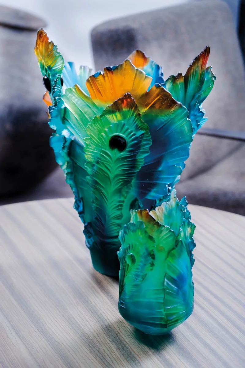 Daum Fleur de Paon Vaso