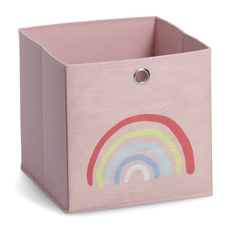 Aufbewahrungsbox Kinderzimmer Regenbogen rosa Zeller