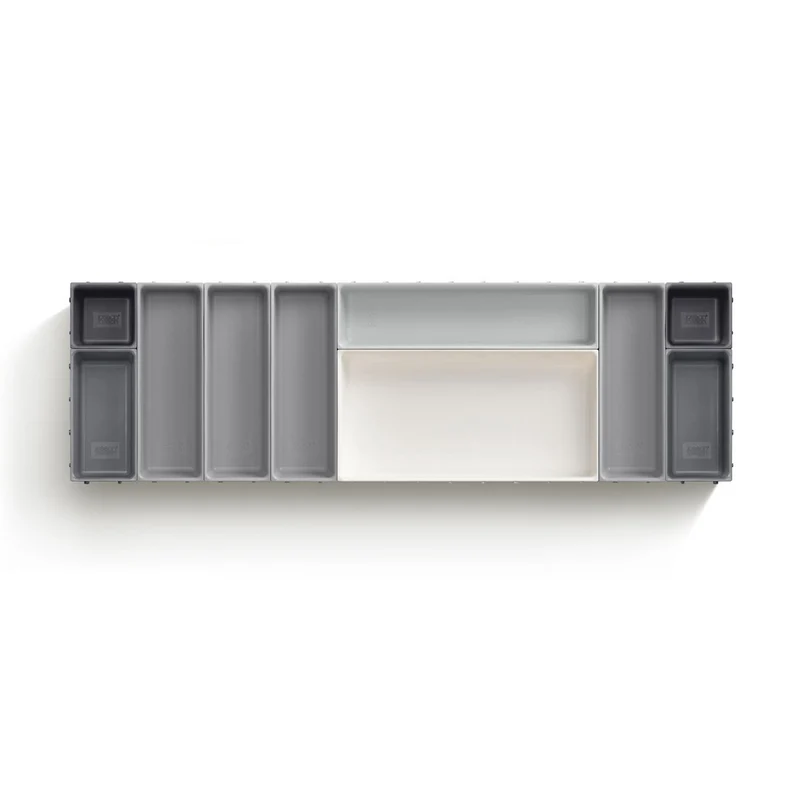 Schubladeneinsatz Modular 10-teilig grau schwarz anklickbar Joseph Joseph - Duo Duo