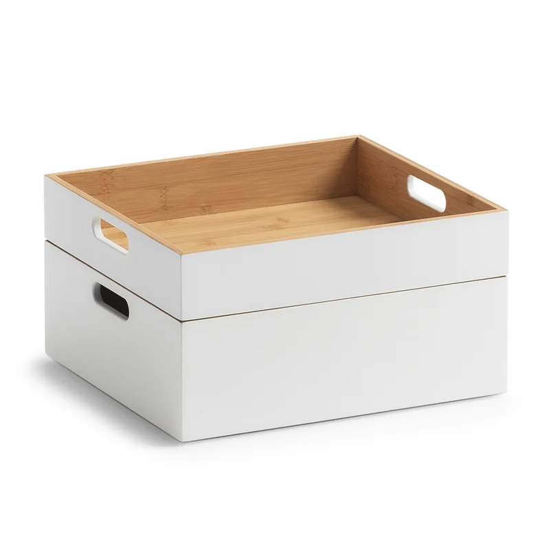 Aufbewahrungsbox Holz stapelbar hoch Zeller