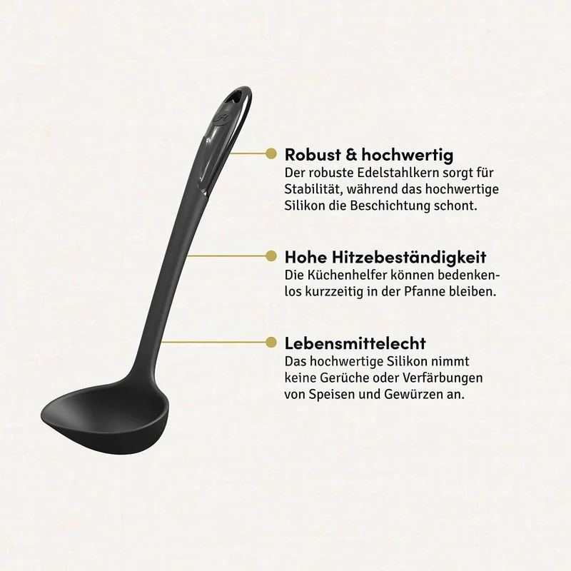 Schöpfkelle mit robustem Edelstahlkern