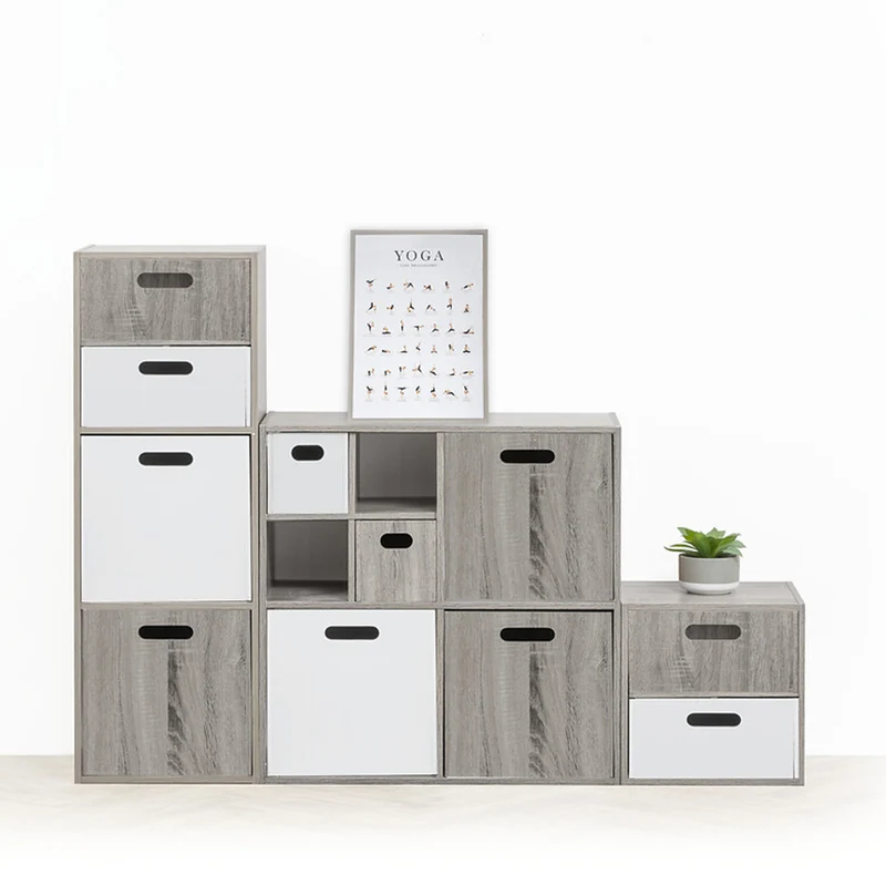 Weiße Aufbewahrungsbox Holz 31 x 31 x 31 cm Five®