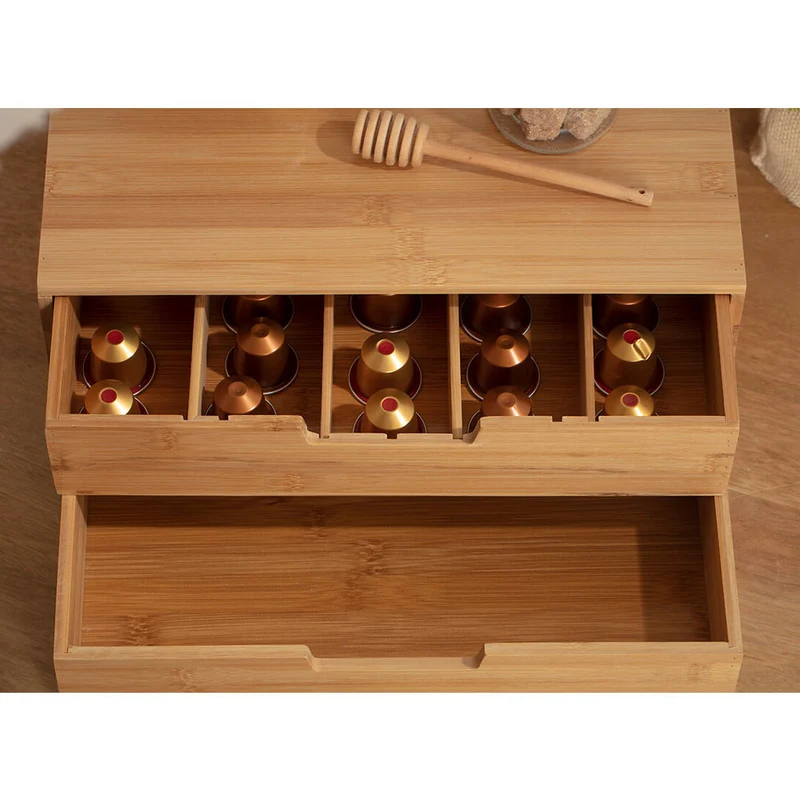 Kaffee-Kapsel-Halter und Maschinenständer mit Doppelschublade Five®