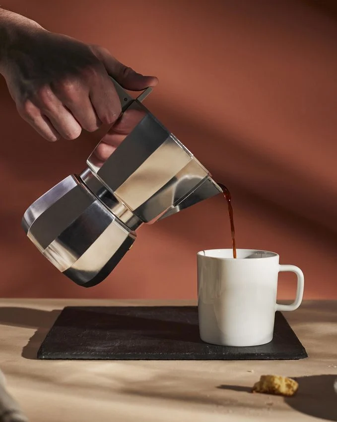 Espressokocher 3 Tassen grau