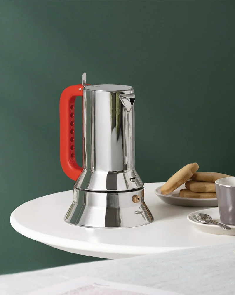 Alessi Caffettiera Espresso 9090, 6 tazze Manico forato