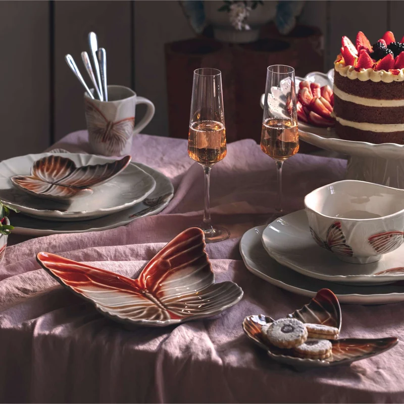 Bordallo Pinheiro Cloudy Butterflies Set 4 Ciotole, 19 cm