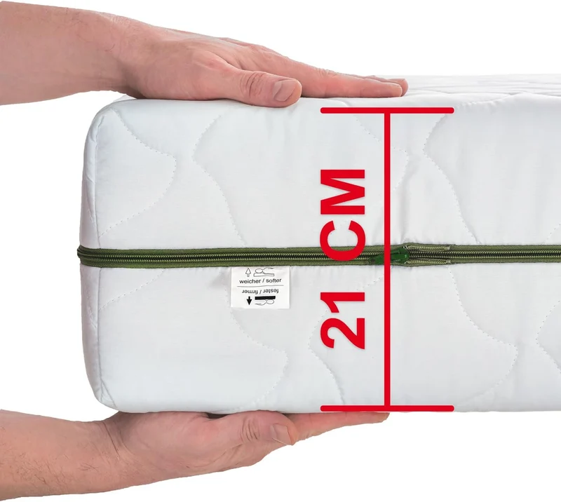 Sleezzz Taschenfederkernmatratze Smart T21 | 7-Zonen Wendematratze, H2/H3, langlebig & stützendh