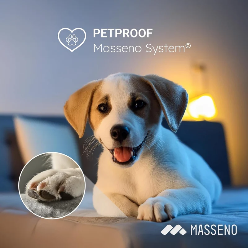Masseno Boxspringbett PISA – Komplett-Set mit Matratze & Topper, Bettkasten, Polsterbetth