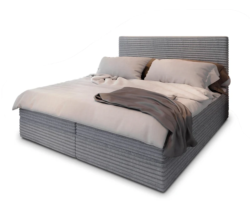 Masseno Boxspringbett PISA – Komplett-Set mit Matratze & Topper, Bettkasten, Polsterbetth